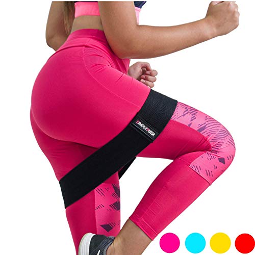 Product Cover Super Strong Booty Band Durable Thick Breathable Fabric NonSlip No Rolling - Women's Workout Butt & Hip Exercise Resistance Band for Glutes & Thighs - Free Exercise Guide, eBook & Carry Bag