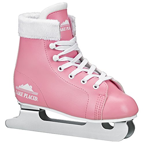 Product Cover Lake Placid Starglide Girl's Double Runner Figure Ice Skate, Pink/White, 1