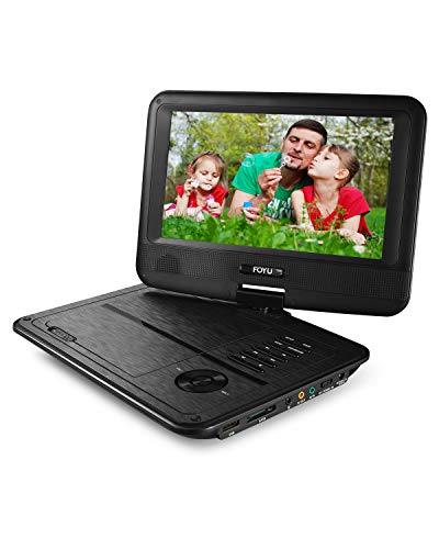 Product Cover FOYU Portable DVD Player, 5 Hours Rechargeable Battery, Support USB/SD Card/Sync TV and Multiple Disc Formats, with car headrest case (9.8 Inches)