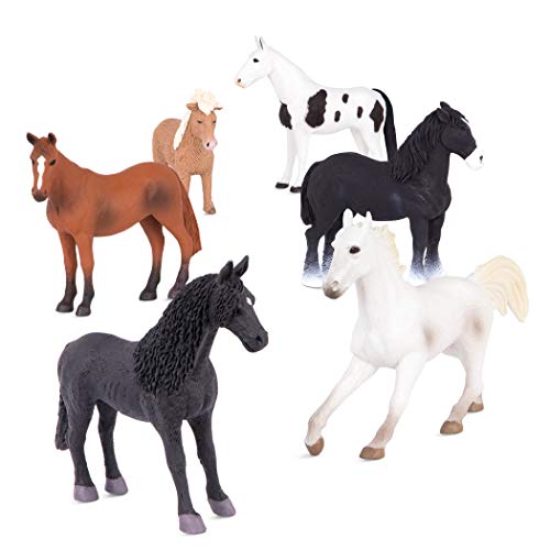 Product Cover Terra by Battat - Horses Set - Detailed Miniature Horse Toys and Farm Animals with Quarter Horse for Kids 3+ (6 pc)
