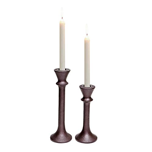 Product Cover GiveU Rustic 2 Pack Candlestick Decorative Taper Candle Holder for Table Centerpiece, 7
