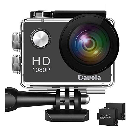 Product Cover Action Camera Davola 1080P WiFi Sports Camera 12MP Underwater Waterproof Camera with Wide-Angle Lens and Mounting Accessory Kits