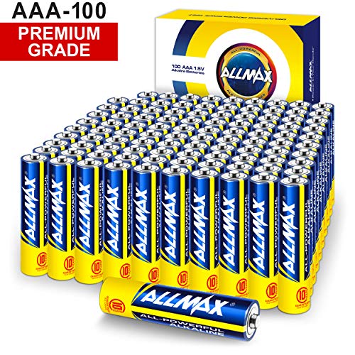 Product Cover ALLMAX All-Powerful Alkaline Batteries - AAA (100-Pack) - Premium Grade, Ultra Long-Lasting and Leak Proof with EnergyCircle Technology (1.5 Volt) (Packaging May Vary)