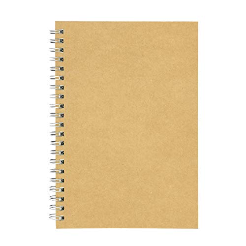 Product Cover Soft Cover Spiral Notebook Journal, Coofficer Blank Sketch Book Pad, Wirebound Memo Notepads Diary Notebook Planner with Unlined Paper, 100 Pages/ 50 Sheets, 7.5