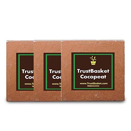 Product Cover Trust Basket Cocopeat Block Expands to 225 L Coco Peat Powder (Set of 3, 5 kg Blocks)