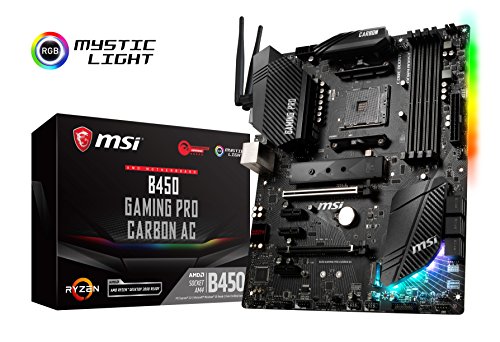 Product Cover MSI Performance Gaming AMD Ryzen 1st and 2nd Gen AM4 M.2 USB 3 DDR4 HDMI Display Port WiFi Crossfire ATX Motherboard (B450 Gaming PRO Carbon AC)