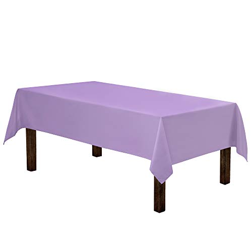 Product Cover Gee Di Moda Rectangle Tablecloth - 60 x 84 Inch - Lavender Rectangular Table Cloth for 5 Foot Table in Washable Polyester - Great for Buffet Table, Parties, Holiday Dinner, Wedding & More