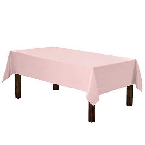 Product Cover Gee Di Moda Rectangle Tablecloth - 60 x 84 Inch - Pink Rectangular Table Cloth for 5 Foot Table in Washable Polyester - Great for Buffet Table, Parties, Holiday Dinner, Wedding & More