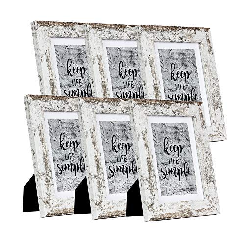 Product Cover HomeMe 4 x 6 Rotten White Picture Frame 6 Pack