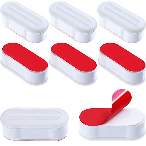 Product Cover Blulu 8 Pieces Toilet Seat Bumpers Universal Seat Bumper Kit Replacement Bumpers with Strong Adhesive