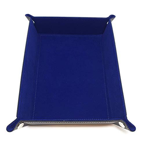 Product Cover Harbor Loot Brand Blue Dice Tray - Perfectly Sized at 8.5 x 11.25 Inches Unsnapped and 6.5 x 9.5 Snapped - Designed by Gamers - Packs Flat, Protects Your Table, and Keeps Dice Where They Belong.