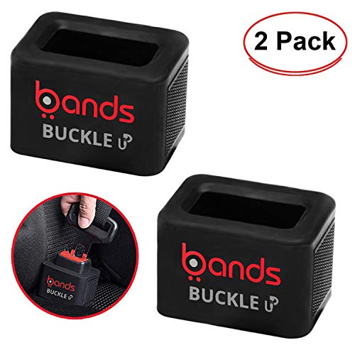 Product Cover Bands 2 Pack Car Seat Belt Buckle Holder Easy Installation Toddler Booster Seat Helper Keeps Receiver Upright for Kids,Adults, and The Elderly for Arthritis Special Needs Fits Most Vehicles
