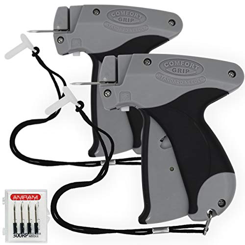 Product Cover Amram Comfort Grip Professional Standard Price Tag Tagging Gun Kit for Clothing Includes 2 Tagging Guns and 6 Needles for Standard Clothing Tagging Applications Easy to Use