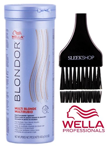 Product Cover Wella BLONDOR MULTI BLONDE Dust-Free POWDER LIGHTENER for Multiple Clear Blonde Results, Tri-Lightening Complex (with Sleek Tint Applicator Brush) (14.1 oz/400 g - TUB)