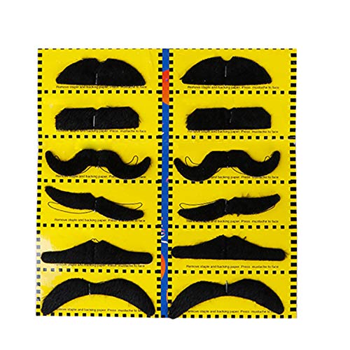 Product Cover Futurekart Moustache/Bushy Fake Beard/Male and Female General-Purpose Black (Set of 12)