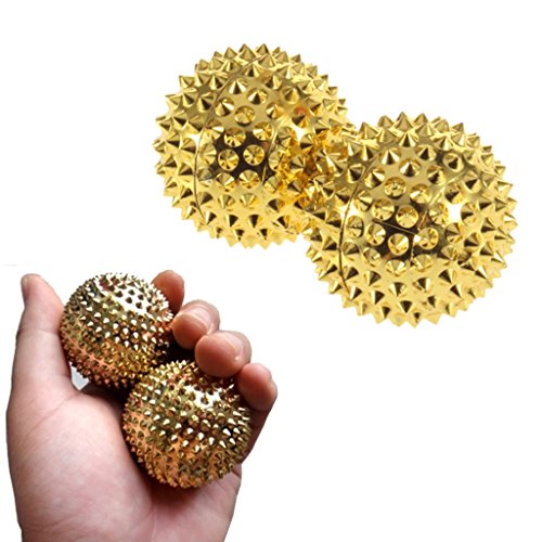 Product Cover BKID 2Pcs Hand Massage Ball Body Acupressure Magnetic Massager, Spiky Massage Acupuncture Pain Relief Deep Tissue Trigger Point Therapeutic Massaging Exercise Roller
