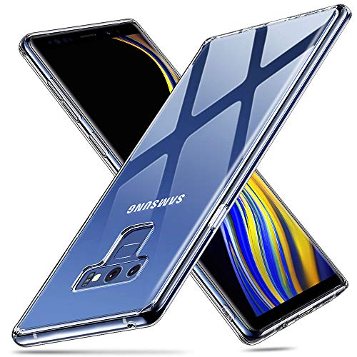 Product Cover ESR Glass Case for Galaxy Note 9, 9H Tempered Glass Back Cover[Scratch-Resistant]+Soft Silicone Bumper Compatible for Samsung Galaxy Note 9, Clear