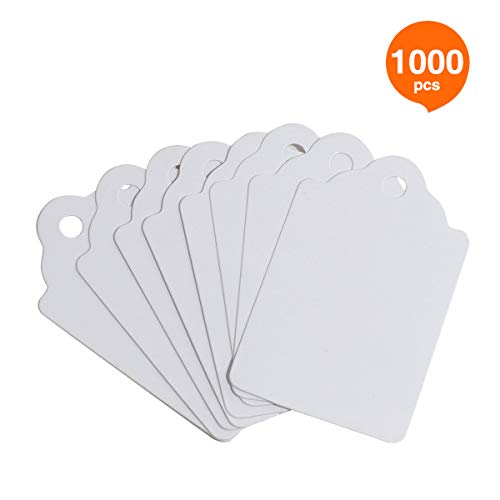 Product Cover RonXer Clothing Tags Unstrung,1000 Pcs Price Tags,1.75 x 1.1 Inches,White Marking Tags for Tagging Clothes