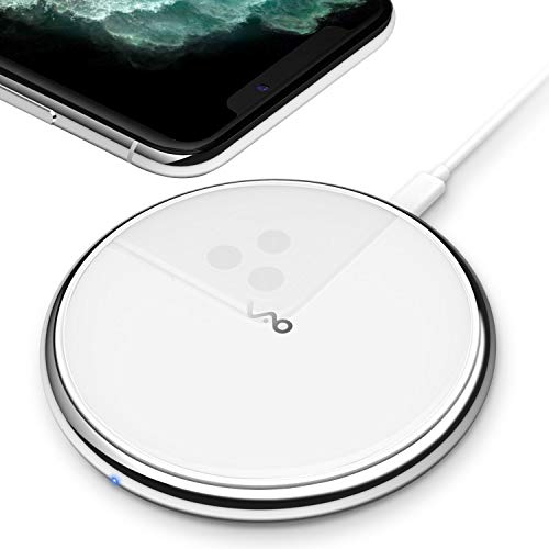 Product Cover Vebach Dubhe1 Wireless Charger, Qi Certified Fast Wireless Charging Pad Compatible with iPhone 11/11 Pro/11 Pro Max/XS/XS Max/XR, 7.5W for iPhone X/8Plus, 10W for Samsung Galaxy S10/S10 Plus/S10E
