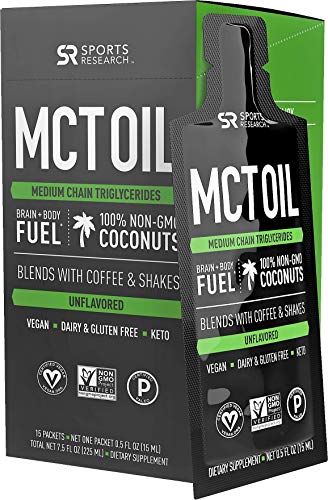 Product Cover Premium MCT Oil derived only from Non-GMO Coconuts| Keto Fuel for The Body & Brain | Vegan Certified, Keto Friendly and Non-GMO Verified (15 Travel Packets)