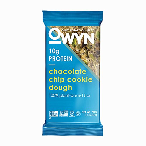 Product Cover OWYN Only What You Need 100% Plant-Based Bars, Chocolate Chip Cookie Dough, Gluten-Free, Dairy-Free, Soy-Free, Allergy Friendly, Vegan 12 Pack