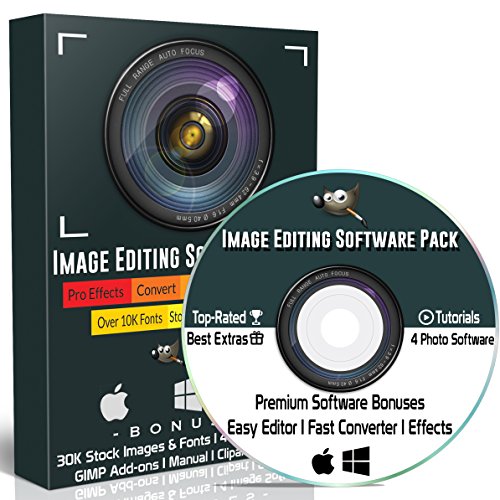 Product Cover GIMP Photo Editing Software Professional for PC Windows & MAC / Linux | Best Picture Image Editor Photoshop Alternative + Image / Photo Converter Software, Effects & Bonuses (2.10 2019 Version)
