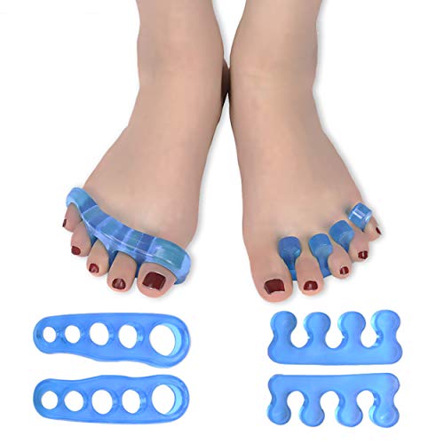 Product Cover GOGOCORE 2 Pairs Toe Separator and Spacers, Silicone Toe Stretchers for Yoga, Walking and Dancing, Toe Pad Kit for Men and Women, Bunion Relief, Toe Straightener, Achilles Stretcher