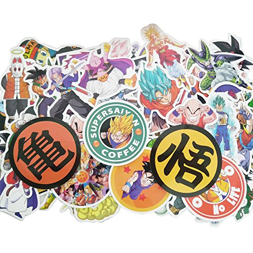 Product Cover Dragon Ball Z Laptop Stickers 100Pcs Anime Waterproof Stickers for Skateboard Luggage Helmet Guitar