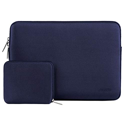 Product Cover MOSISO Laptop Sleeve Compatible with 2019 2018 MacBook Air 13 inch Retina Display A1932, 13 inch MacBook Pro A2159 A1989 A1706 A1708, Water Repellent Neoprene Bag Cover with Small Case, Navy Blue