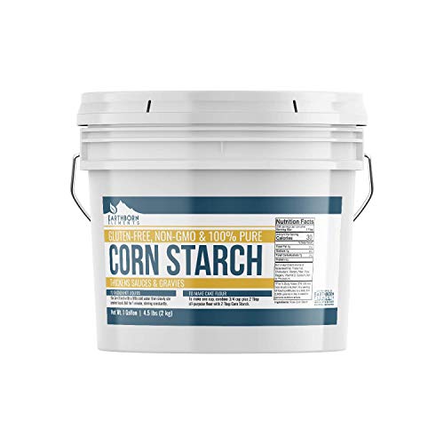 Product Cover Corn Starch (1 Gallon (4.5 lb.)) by Earthborn Elements, Resealable Bucket, Thickener For Sauces, Soup, & Gravy, Highest Quality, All-Natural, Kosher, Food Grade & USP Grade, Vegan, Gluten-Free