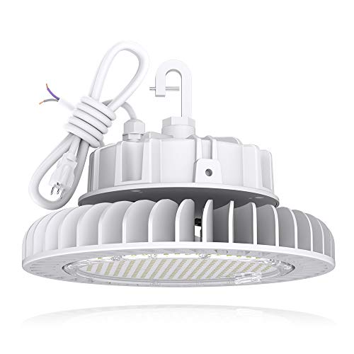 Product Cover HYPERLITE 4000K White 150W CRI>80 21,000LM Dimmable High Bay LED Shop Light 5' Cable with 110V Plug Hanging Hook Safe Rope UL/DLC Approved, 150W-20,250lm