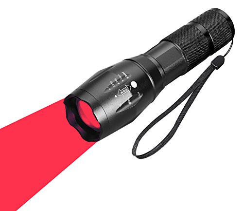 Product Cover WAYLLSHINE One Mode Red Light Flashlight, 1 Mode Red LED Flashlight 18650 Red Flashlight, Red LED Red Light For Astronomy, Aviation, Night Observation