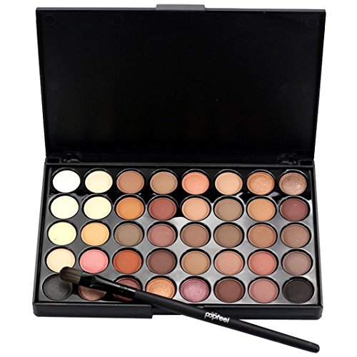 Product Cover 40 Color Eyeshadow Palette Kits,Lavany Matte Eye Shadow Powder Palette in Shimmer Glitter Eyeshadow Brush Set,Face Lips Art Makeup tools for Party (A)