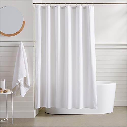 Product Cover AmazonBasics Waffle Texture Shower Curtain - 72 Inch, White