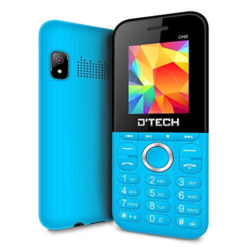 Product Cover New D'Tech One - GSM Factory Unlocked Basic Feature Phone - Radio - Dual SIM - Music Player - Torch Light - VGA Camera (Blue)