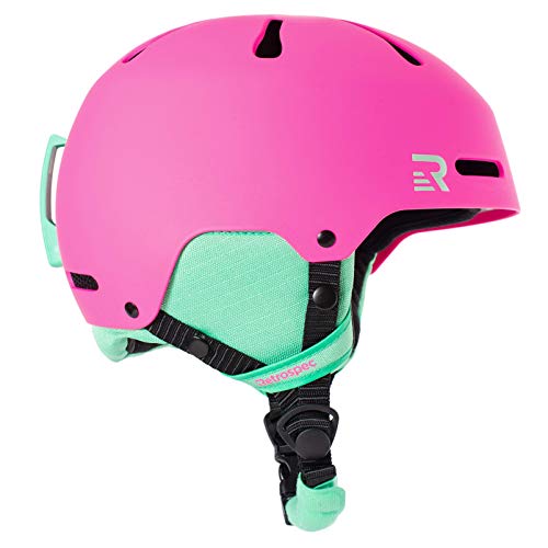 Product Cover Retrospec Traverse H3 Youth Ski & Snowboard Helmet, Matte Magenta, Small (52-55cm)