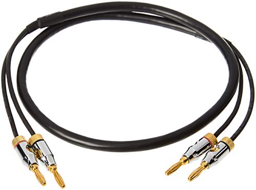 Product Cover AmazonBasics Speaker Cable Wire with Gold-Plated Banana Tip Plugs - CL2 - 99.9% Oxygen Free - 3-Foot