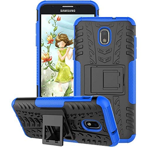 Product Cover Samsung Galaxy J7 Case 2018, Galaxy J7 Refine Case, Galaxy J7V / J7 V Case 2018 (2nd Gen), Galaxy J7 Star Case, J7 Top, J7 Aura, J7 Aero, J7 Crown, J7 Eon, GSDCB Phone Case with Kickstand (Blue)