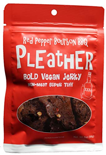 Product Cover Red Pepper Bourbon BBQ Vegan Jerky - Bold BBQ Flavor - Made with Real Bourbon - Hand Made