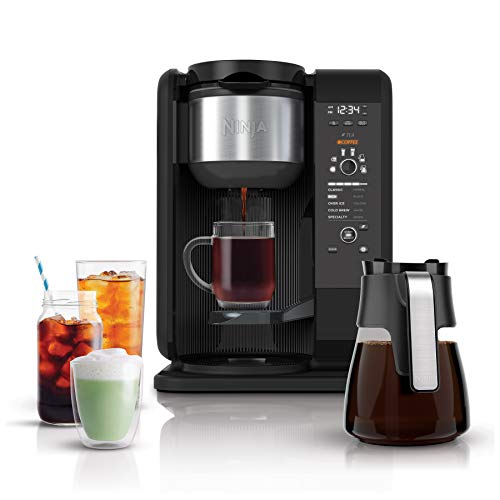 Product Cover Ninja Hot and Cold Brewed System, Auto-iQ Tea and Coffee Maker with 6 Brew Sizes, 5 Brew Styles, Frother, Coffee & Tea Baskets with Glass Carafe (CP301)