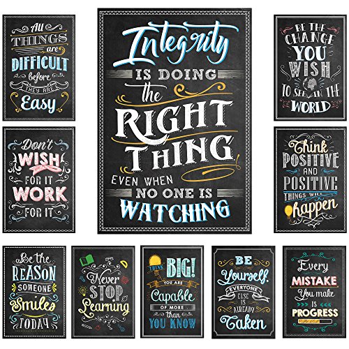 Product Cover Chalkboard Style Motivational Classroom Posters (13