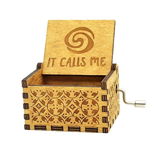 Product Cover Sooye Moana Music Box- Upgraded Version Antique Carved Hand Crank Music Box (How far I'll go)