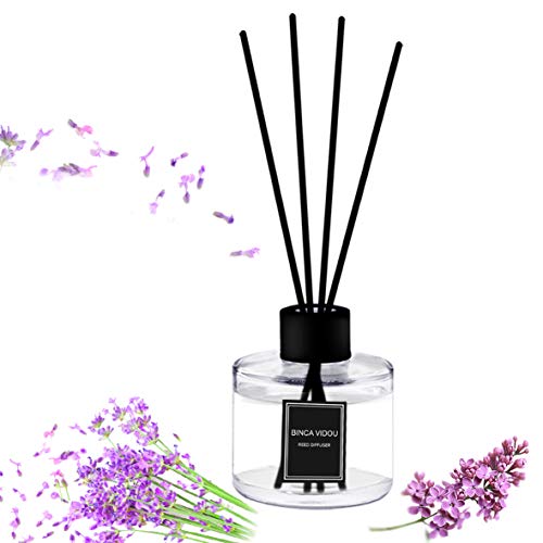 Product Cover binca vidou Reed Diffuser Set Lavender Reed Oil Diffusers for Bedroom Living Room Office Aromatherapy Oil for Gift Idea & Stress Relief 120 ml/4.09 oz