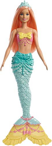 Product Cover Barbie Dreamtopia Mermaid Doll, Approx. 12-Inch, Rainbow Tail, Coral Hair, for 3 to 7 Year Olds