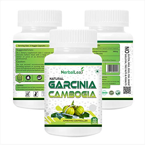 Product Cover HerbalLeaf Natural Garcinia Cambogia with 60% HCA | Natural Appetite Controller | 60 Veg Capsules