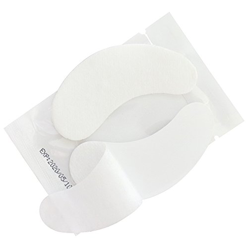 Product Cover 100 Pairs Under Eye Pads Lint Free Eye Gel Patches Eyelash Extensions Eyes Mask Lash Extension Tool Kit, Clear/white