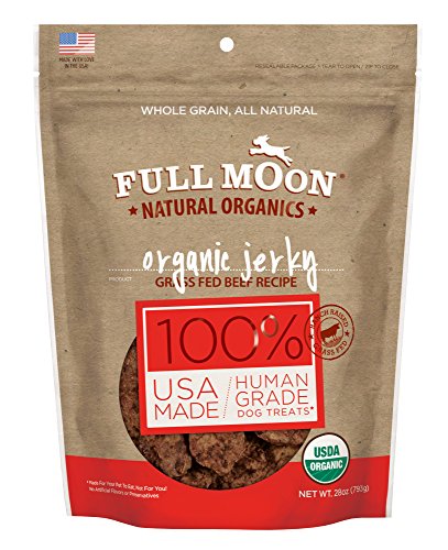 Product Cover Full Moon Organic Dog Treats, Human Grade Beef Jerky, 28 Ounce