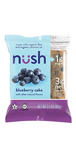 Product Cover Low Carb Keto Snack Cakes (Flax-Based) - Blueberry Flavor (6 Cakes) - Gluten Free, Soy Free, Organic, No Sugar Added - Great for Ketogenic, Low-Carb, Atkins, and Low-Sugar Diets