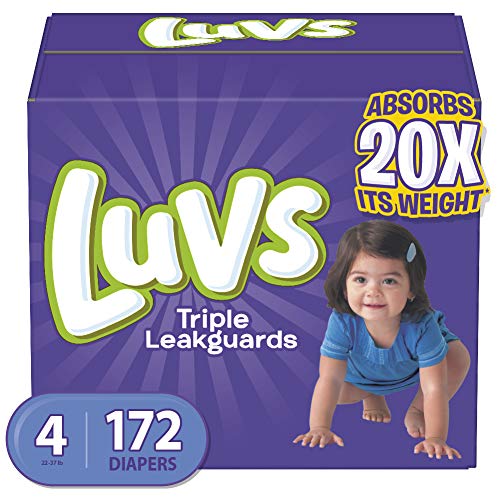 Product Cover Diapers Size 4, 172 Count - Luvs Ultra Leakguards Disposable Baby Diapers, ONE MONTH SUPPLY (Packaging May Vary)