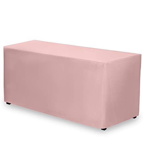 Product Cover Gee Di Moda Fitted Tablecloth - 72 x 30 Inch - Pink Fitted Rectangle Table Cloth for 6 Foot Table in Washable Polyester - Great for Buffet Table, Parties, Holiday Dinner, Wedding & Trade Show